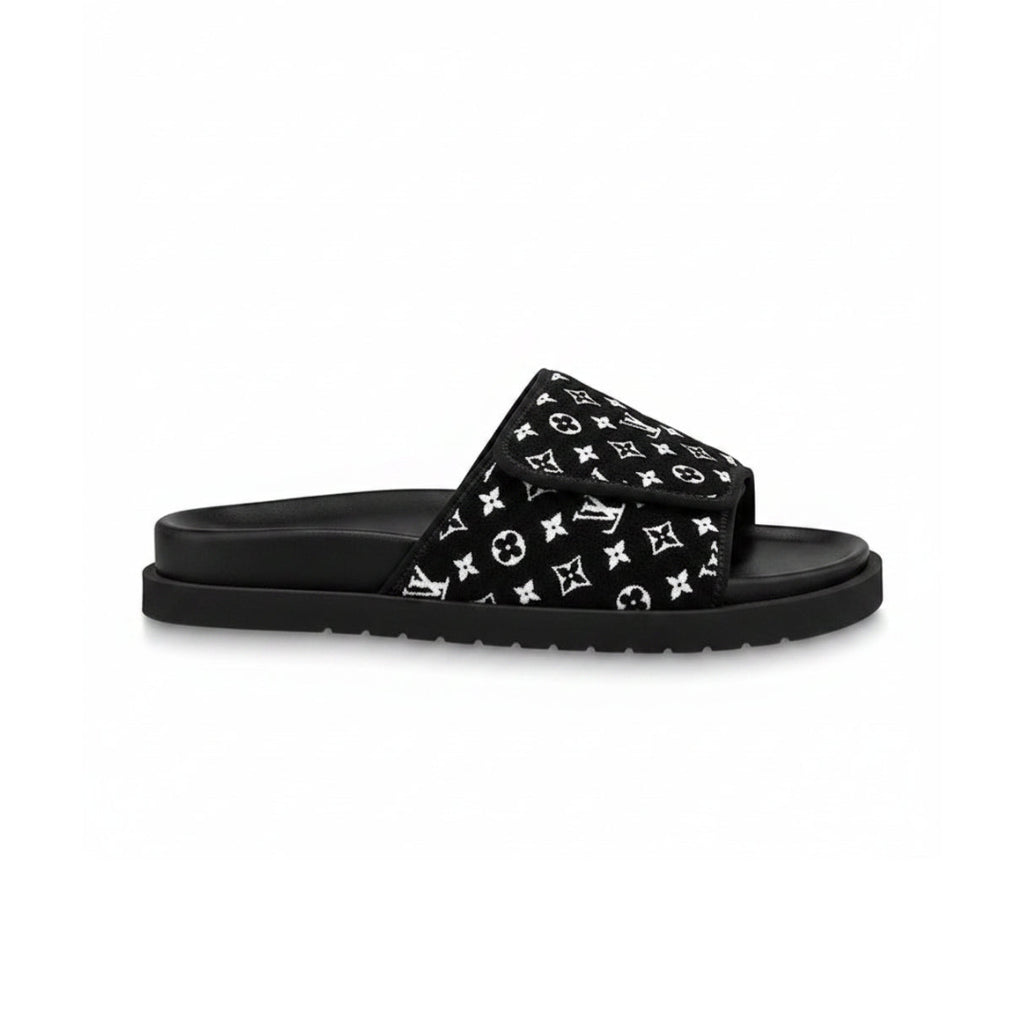 LV Miami Mule Monogram Suede Slide