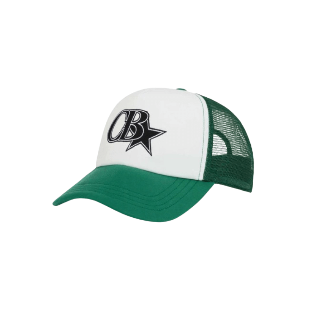 Cole Buxton Vintage Star Trucker Cap Forest Green