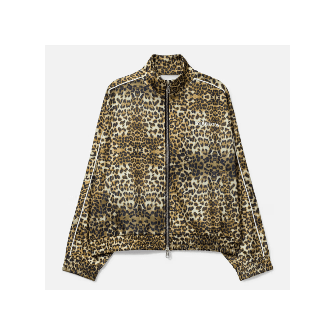 Cole Buxton Leopard Piped Track Jacket