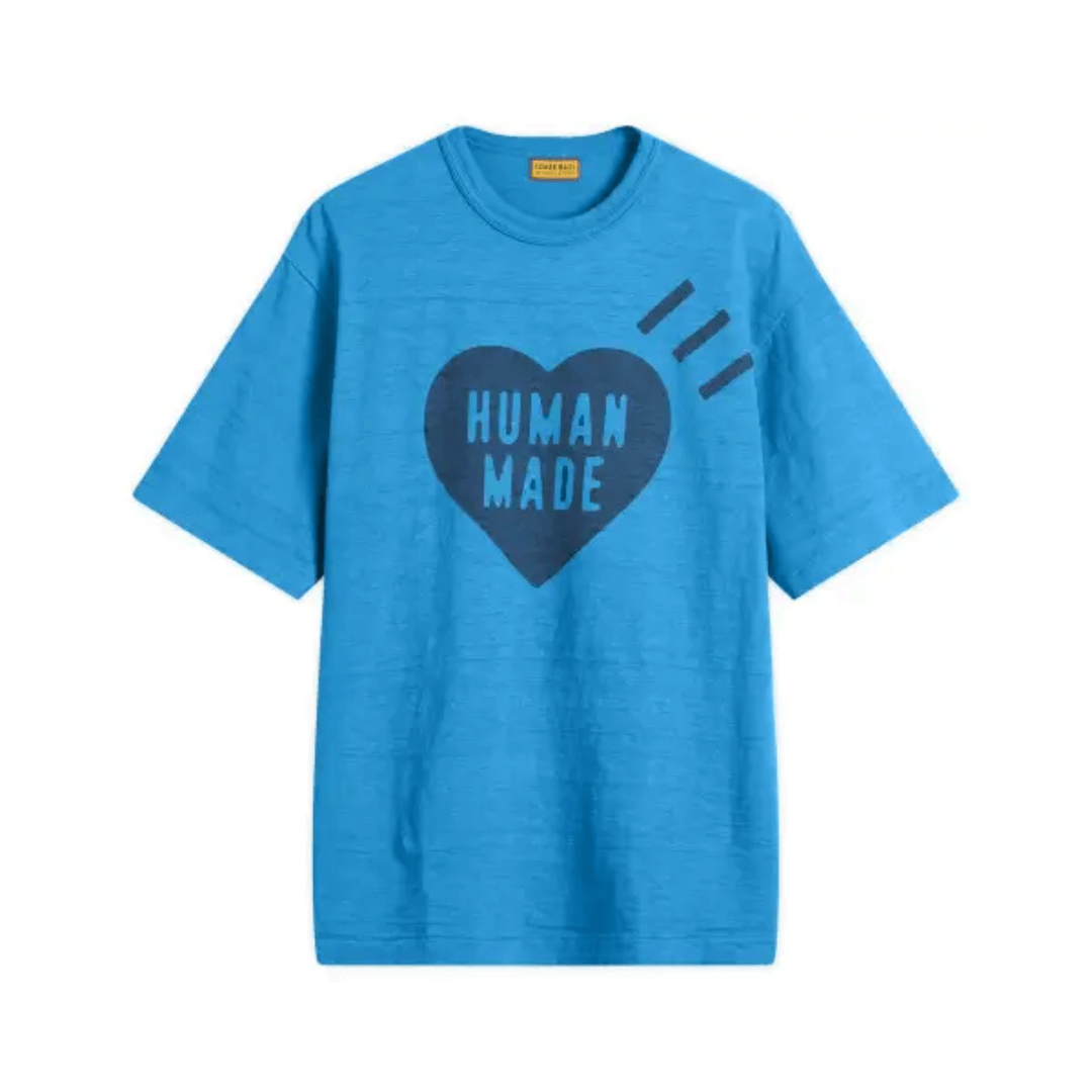 Human Made Garment Dyed Heart T-Shirt Blue