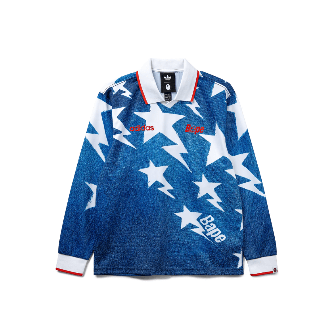 Adidas x Bape L/S Star Jersey | Blue Denim