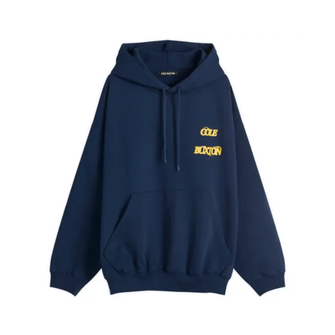 Cole Buxton Balearic Hoody Navy & Yellow