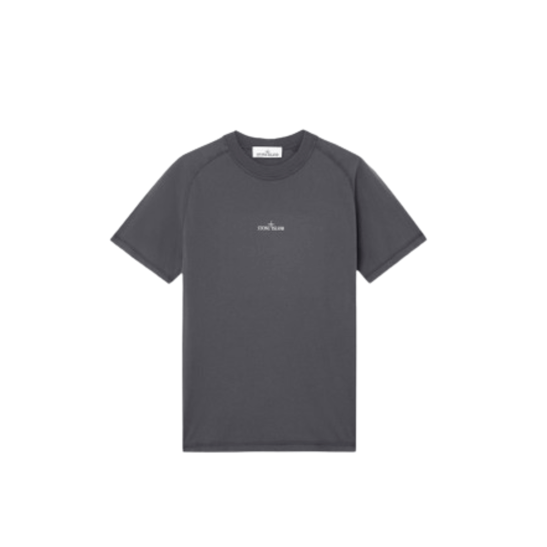 Stone Island Slim fit T-shirt with 'Institutional One' print in Charcoal Grey (Via Shipping Only)