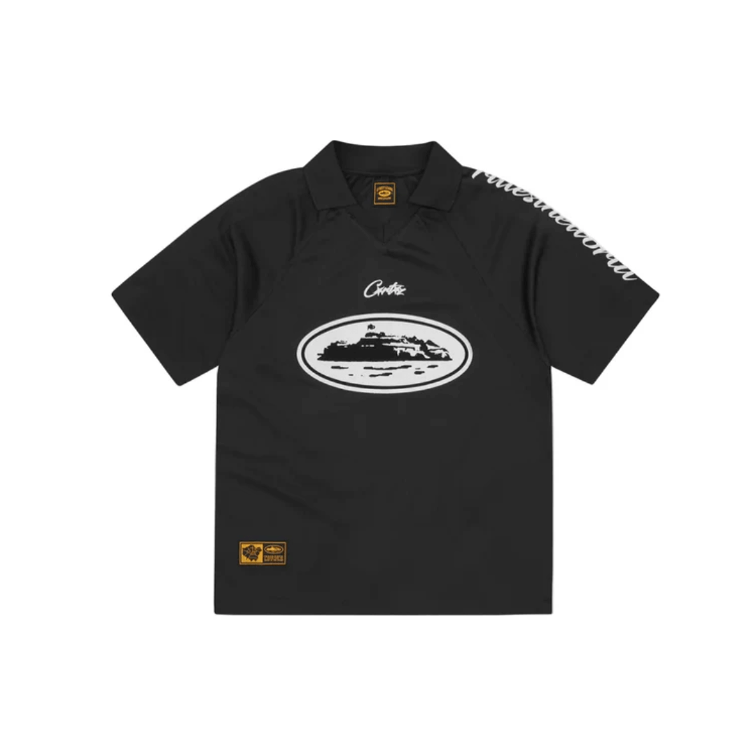Corteiz Alcatraz Paneled Jersey Black