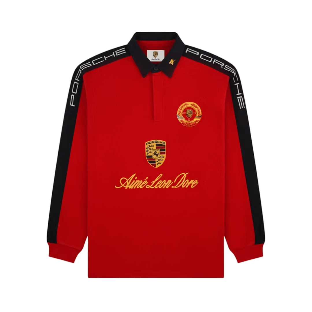 Aime Leon Dore x Porsche Crest Rugby Red