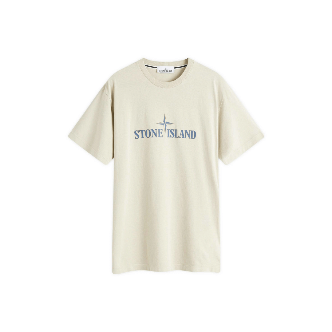 Stone Island Men's Logo T-Shirt in Plaster (Via Shipping Only)