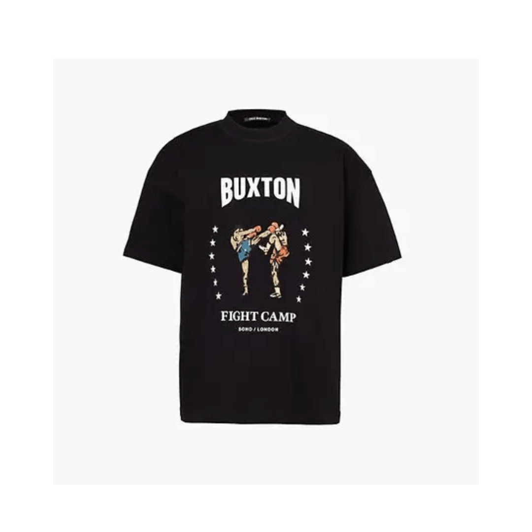 Cole buxton Fight Camp Graphic-Print Relaxed-Fit Cotton-Jersey T-shirt - Black