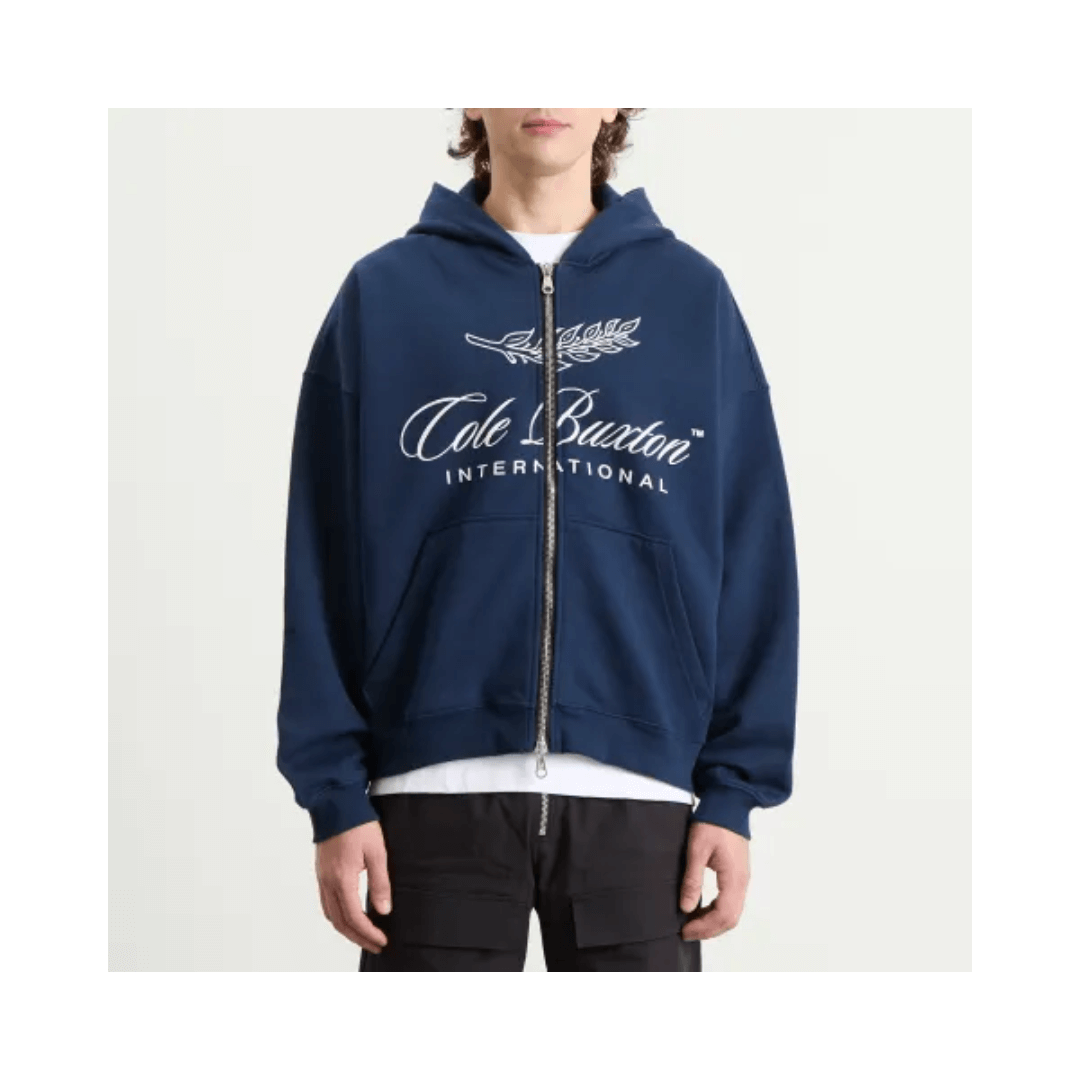 Cole Buxton International Zip Hoodie Navy