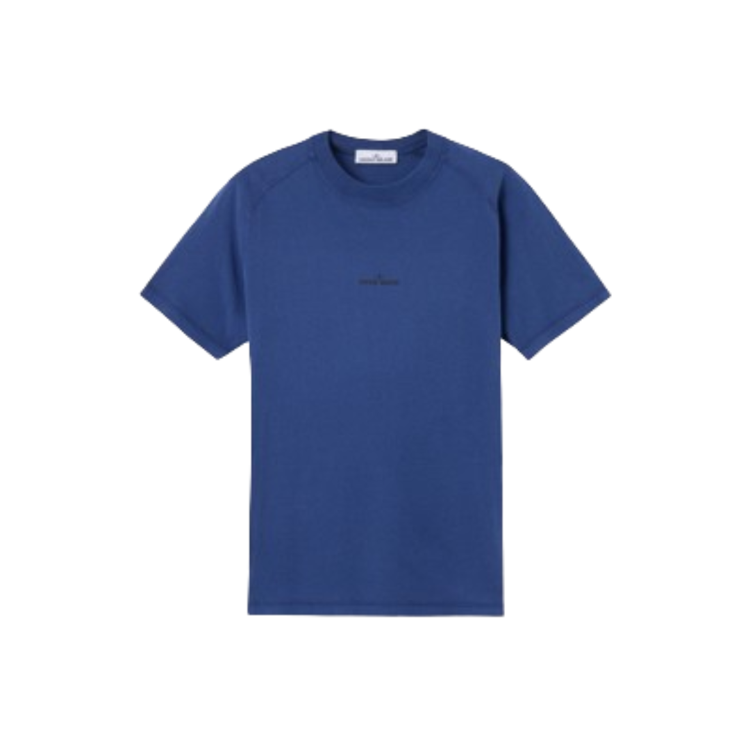 Stone Island Slim fit T-shirt with 'Institutional One' print in Marine Blue (Via Shipping Only)
