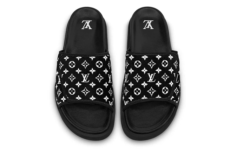 LV Miami Mule Monogram Suede Slide