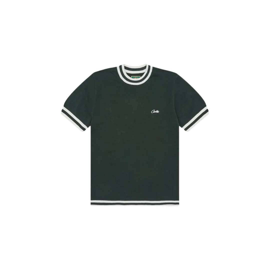 Corteiz Deala Knit Tee Forest Green