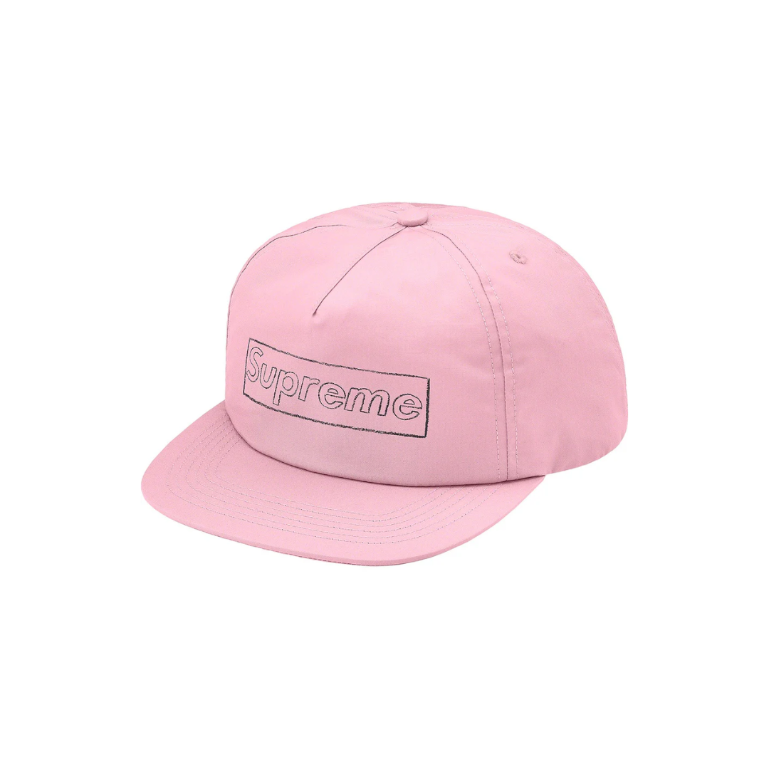 Supreme x KAWS Chalk Logo 5-Panel Pink
