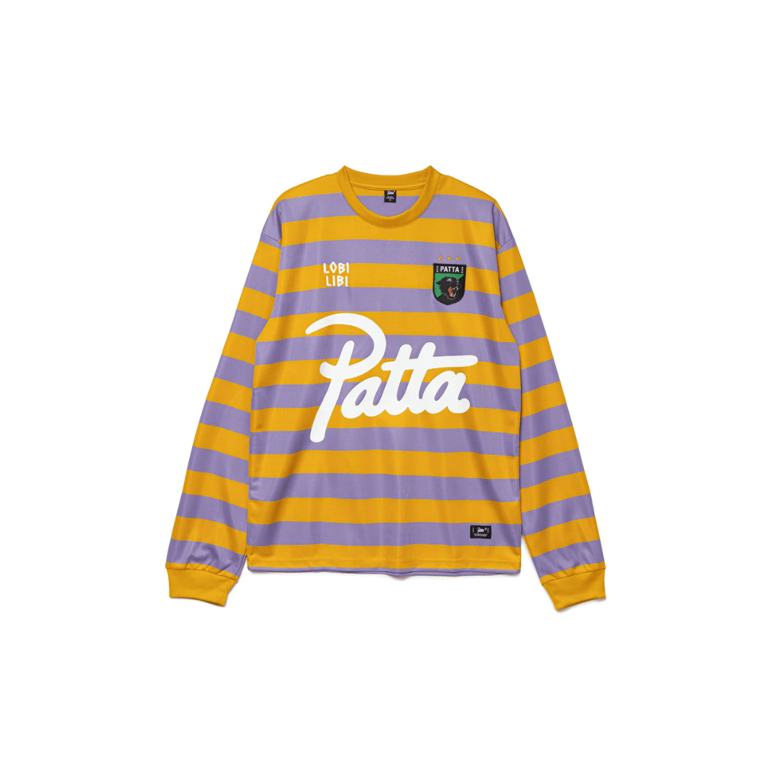 Patta Striped L/S Football Jersey | Chalk Violet