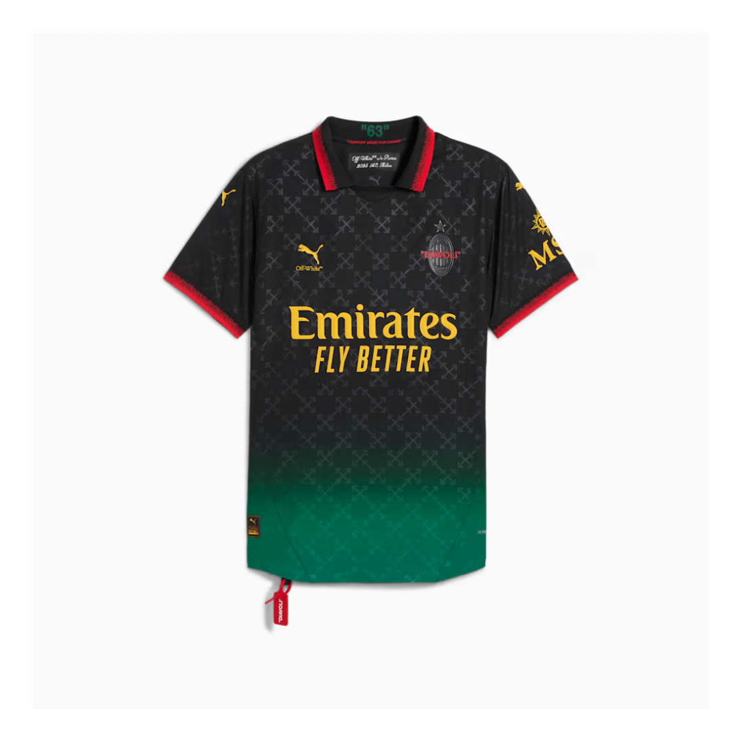 Off-White Black PUMA & AC Milan Edition Match Jersey