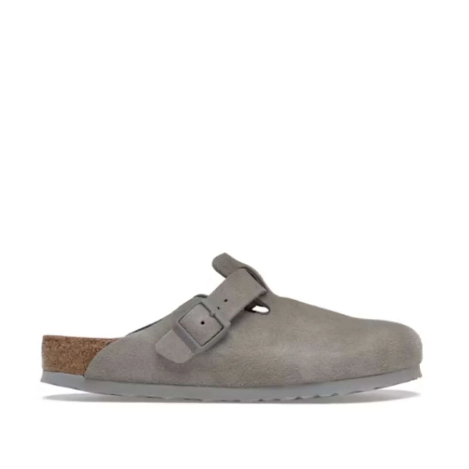 Birkenstock Boston Shearling Suede Stone Coin