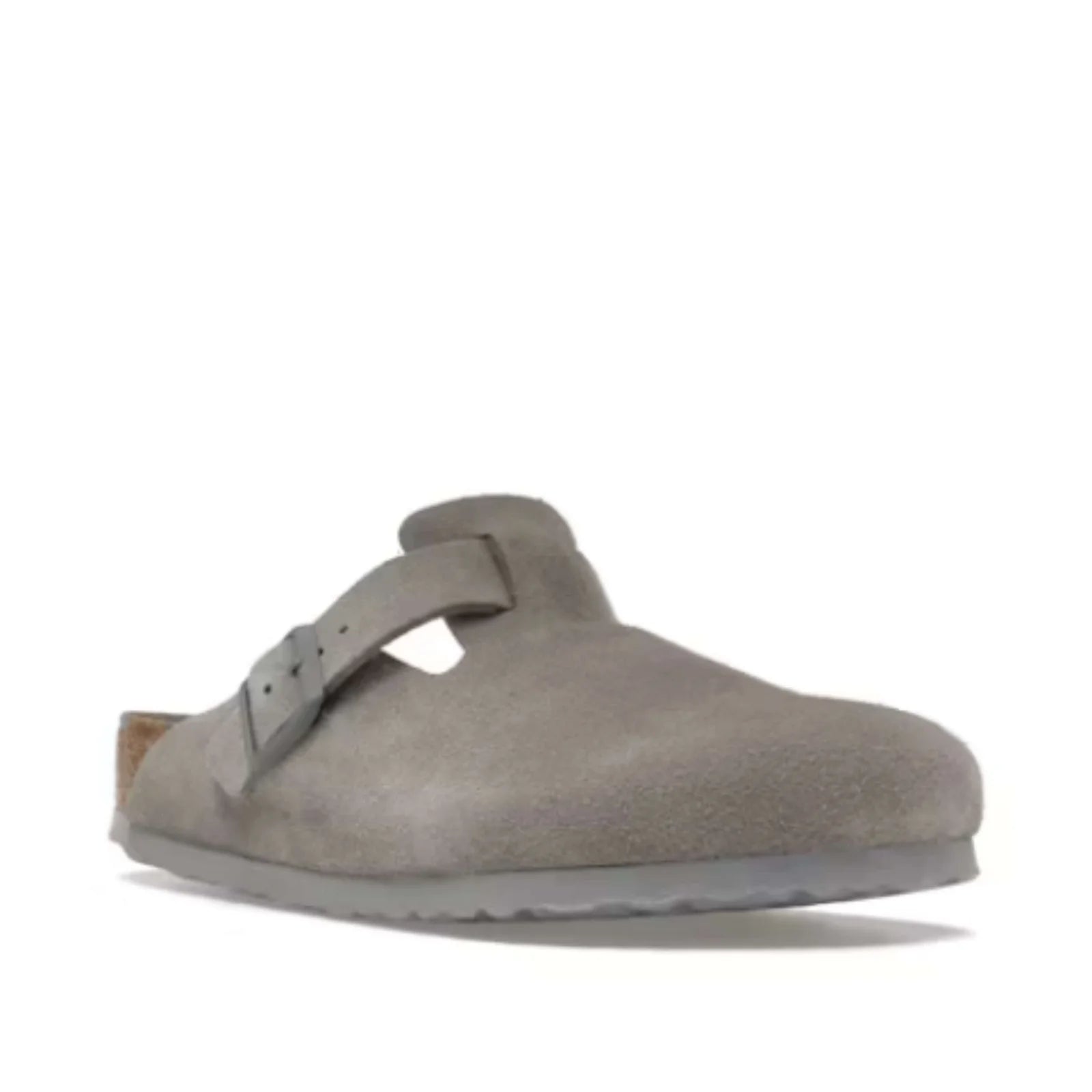 Birkenstock Boston Shearling Suede Stone Coin