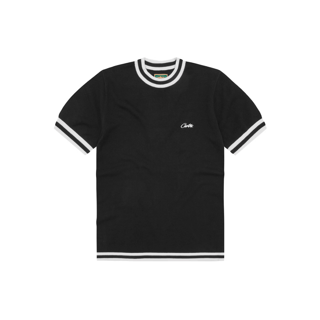 Corteiz Deala Knit Tee Black