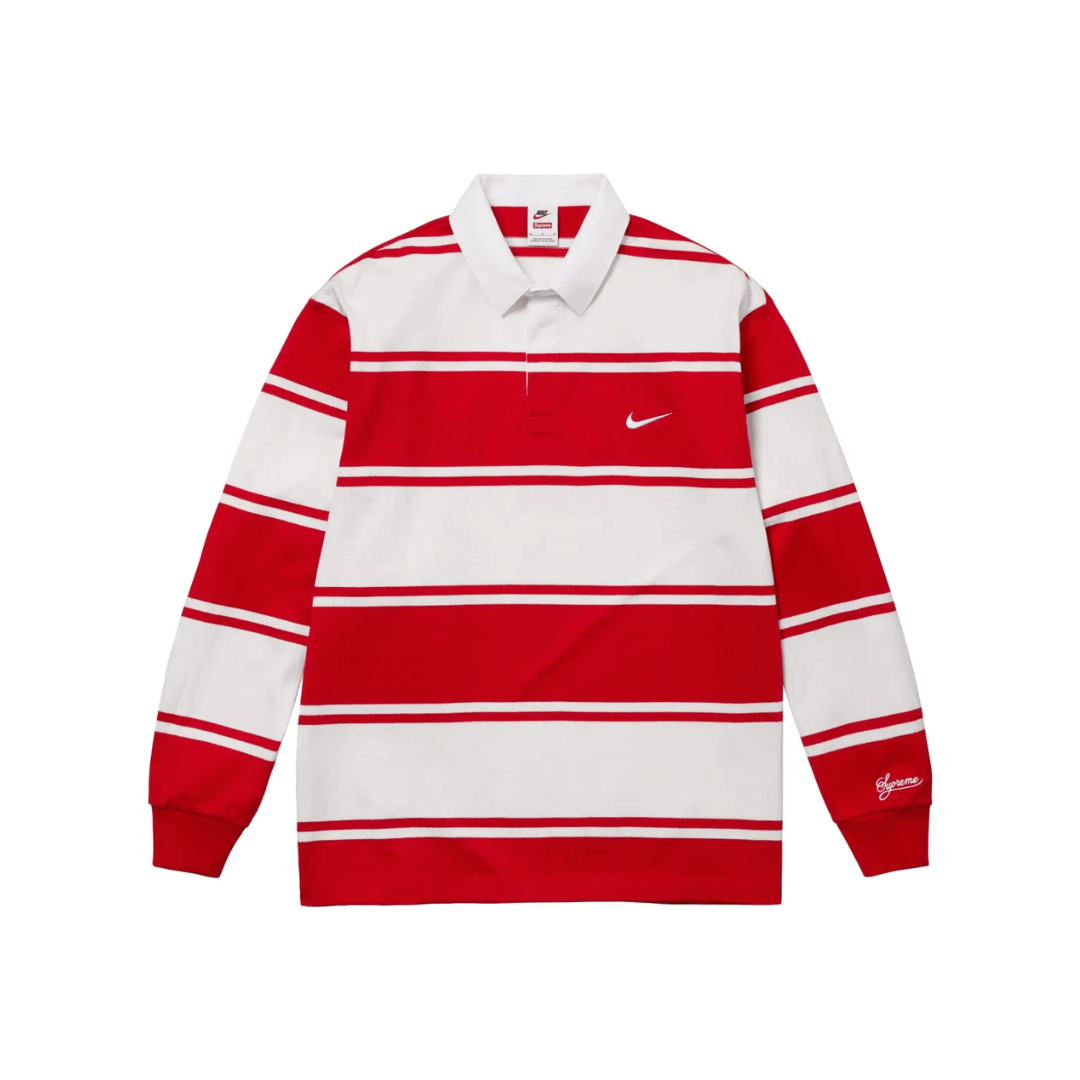 Supreme Nike Stripe Rugby SS25 - Red (Pre-Order)