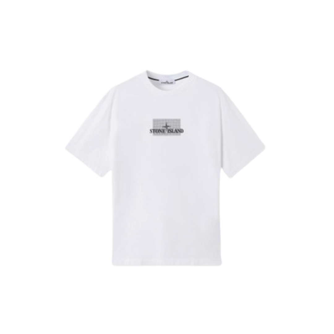 Stone Island Short-sleeve T-shirt with 'Grid' print (Via Shipping Only)