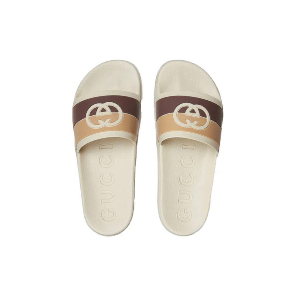 Gucci Slide Interlocking G Beige