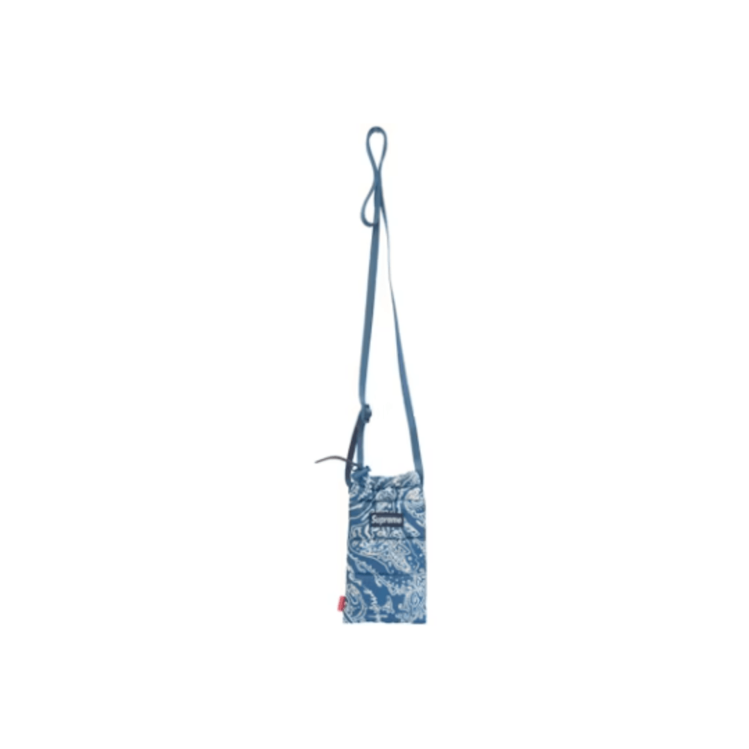 Supreme Puffer Neck Pouch (FW22) 'Blue Paisley'