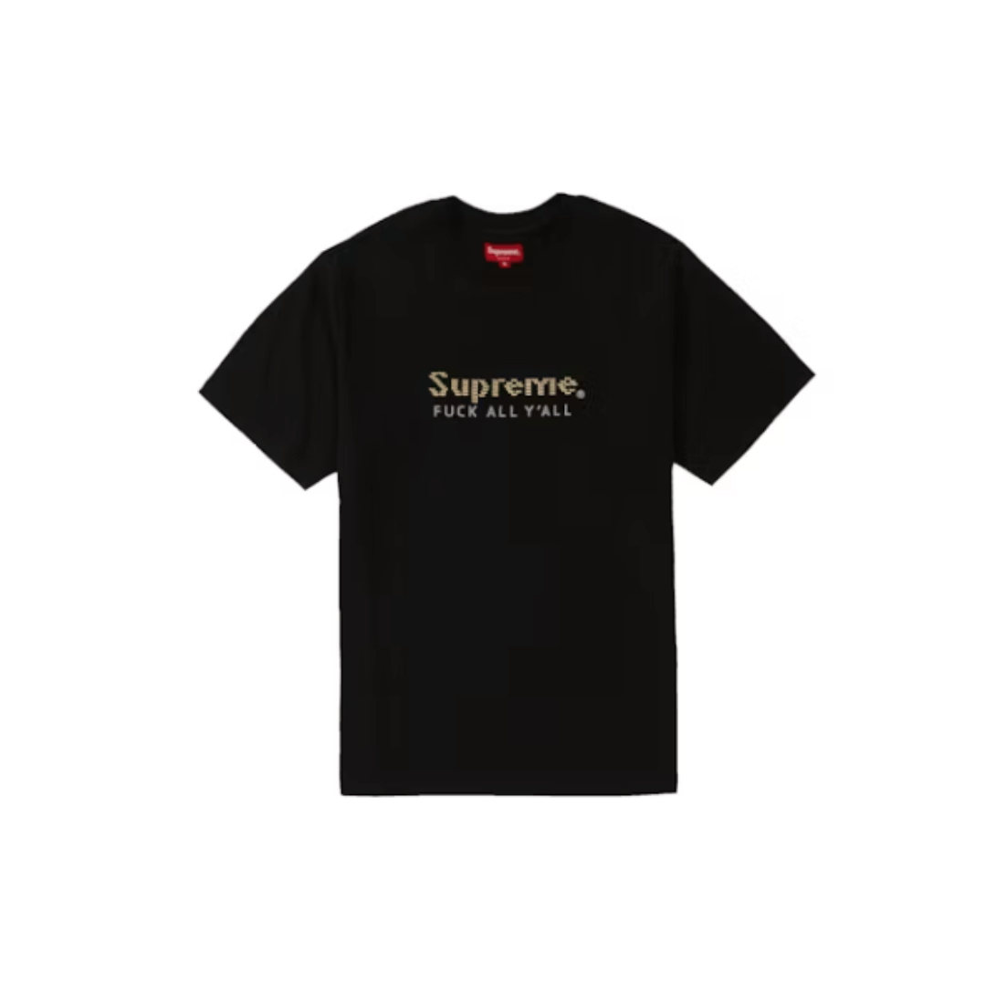 Supreme Gold Bars Tee Black