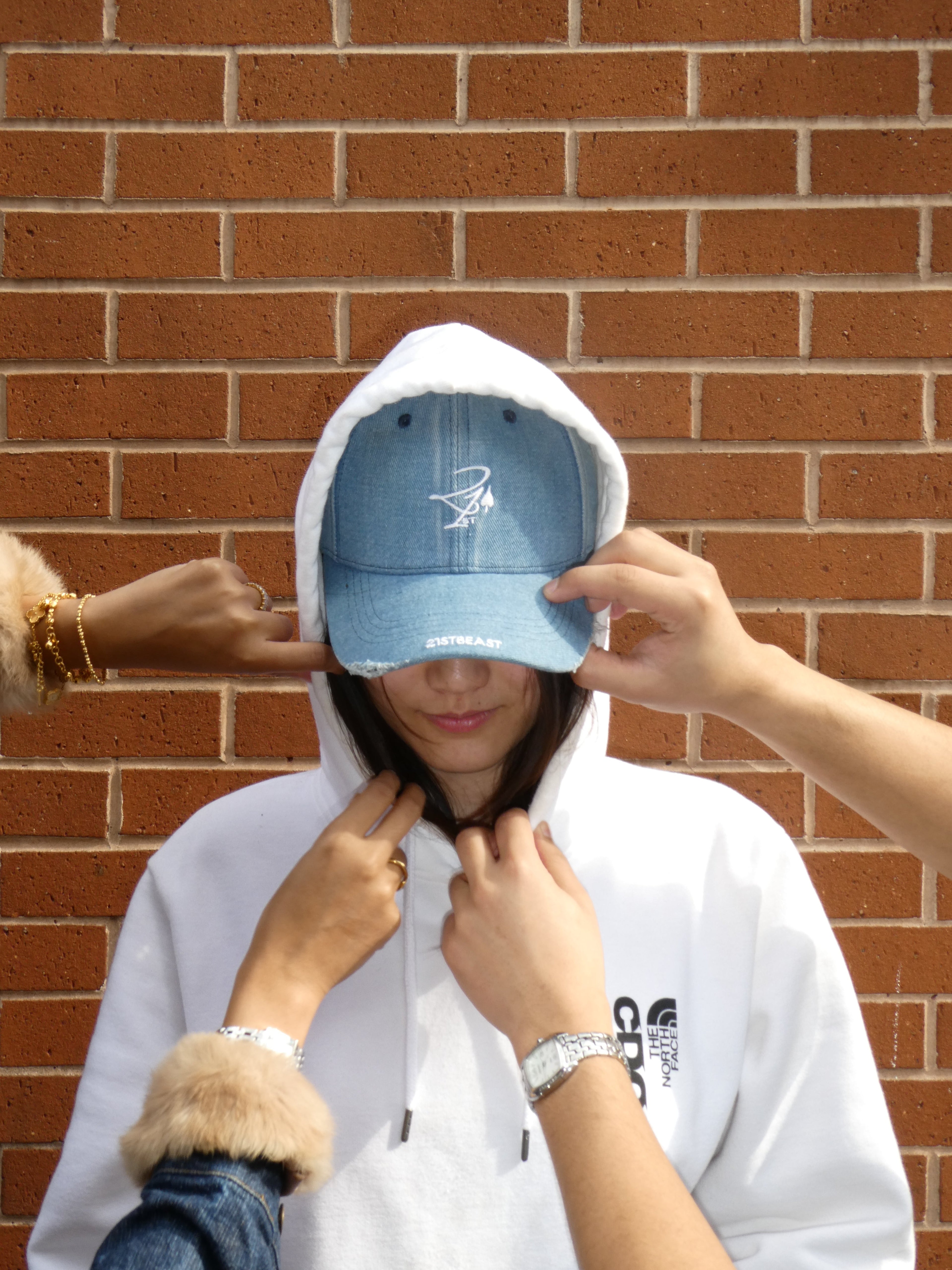 21st Distressed Washed Denim Baseball Cap