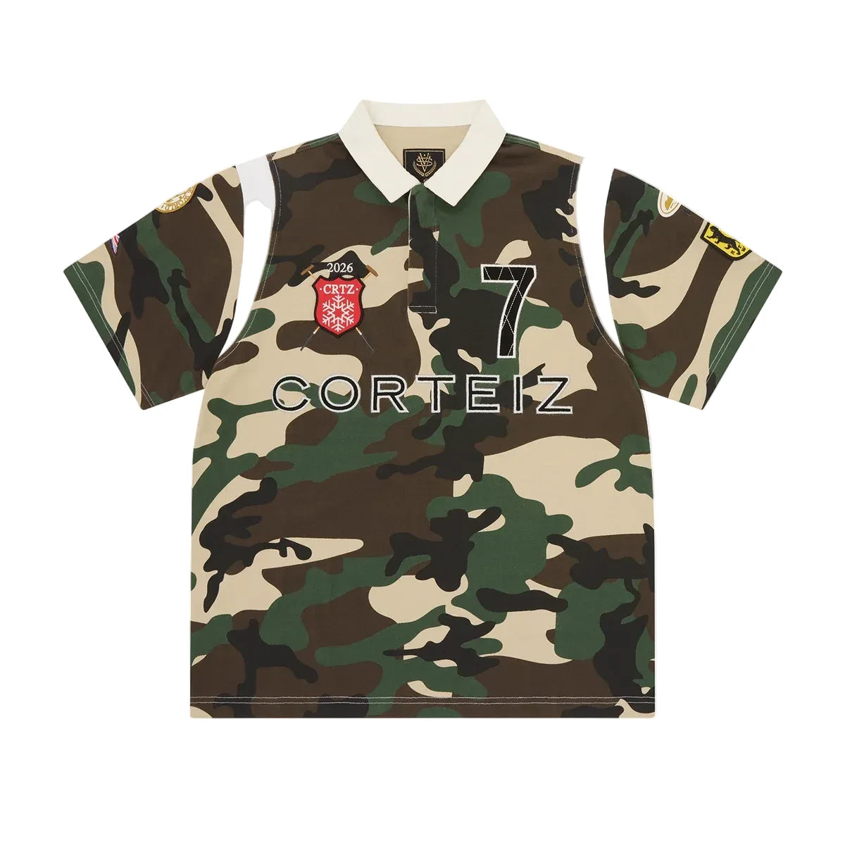 Corteiz Alpine Polo Shirt RSLM Black Camo