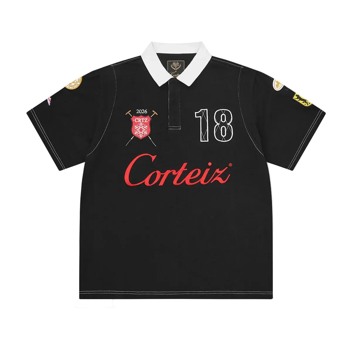Corteiz Alpine Polo Shirt RSLM Black