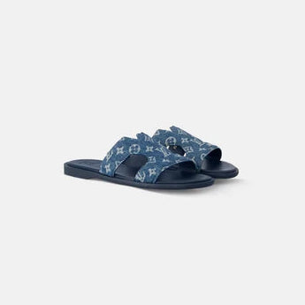 Dép Nam Louis Vuitton LV Oasis Mules 'Blue'