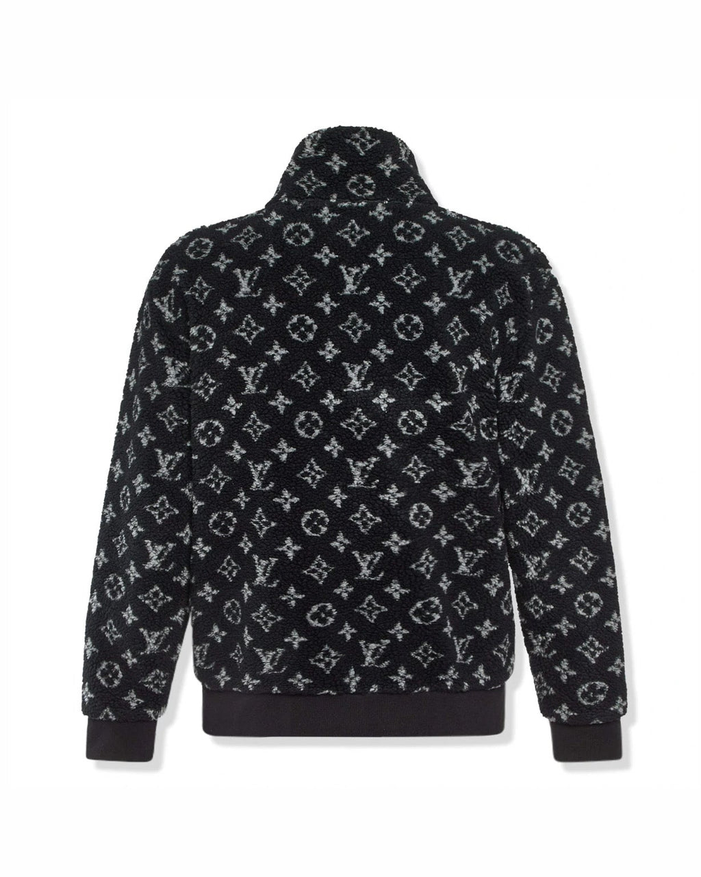 Louis Vuitton Monogram Fleece Zip Up Jacket Black/Grey