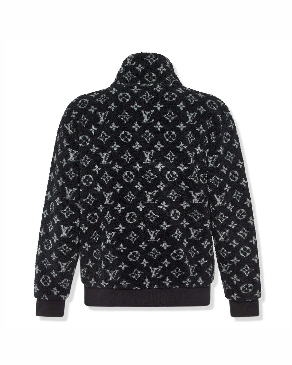 Louis Vuitton Monogram Fleece Zip Up Jacket Black/Grey