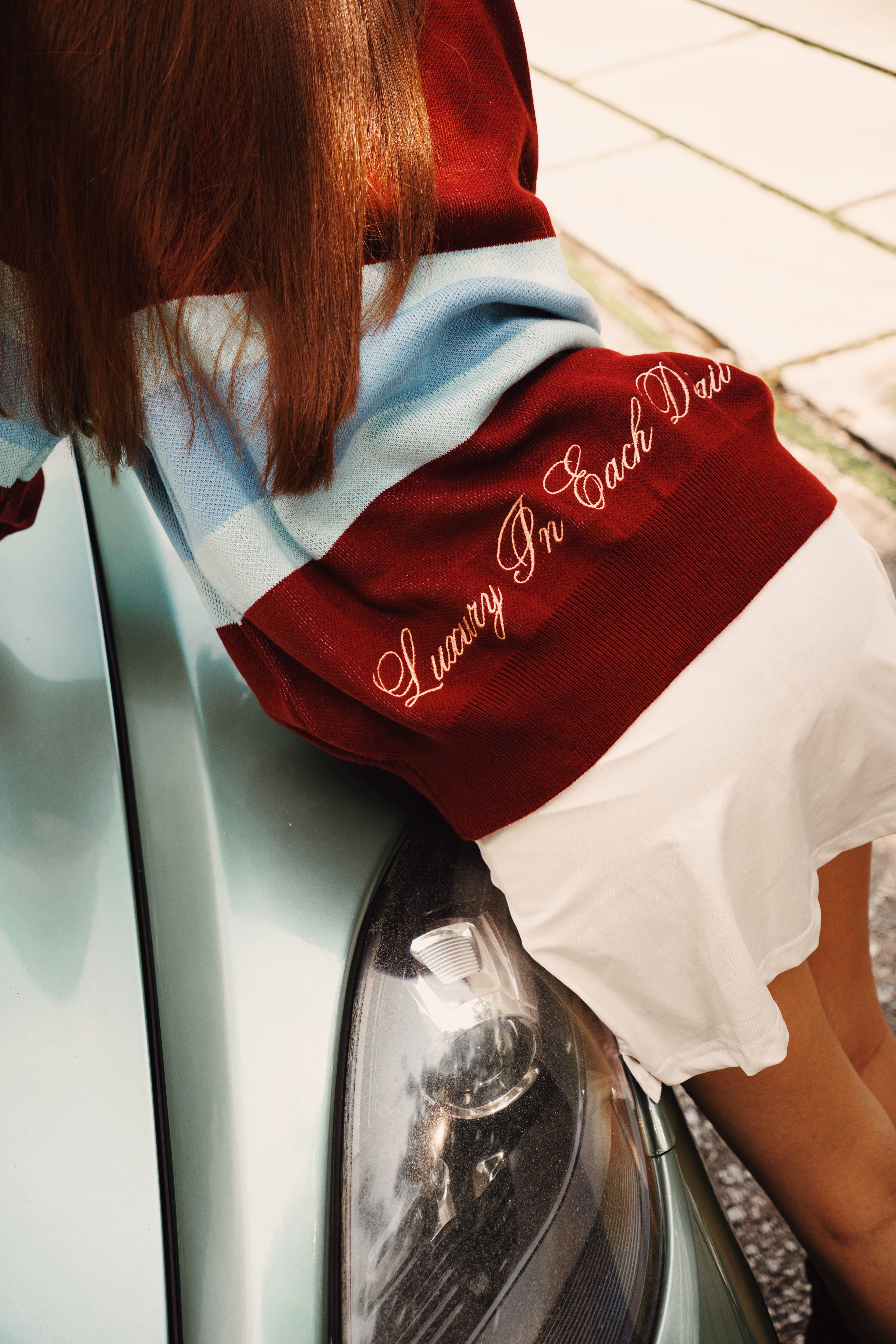 21stLifestyle x Cagliari : The Mansion Collection Polo Stripe Ash Burgundy