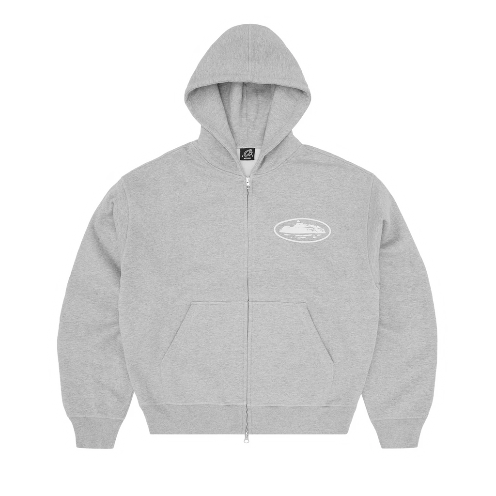 Island Puff Print Zip Hoodie