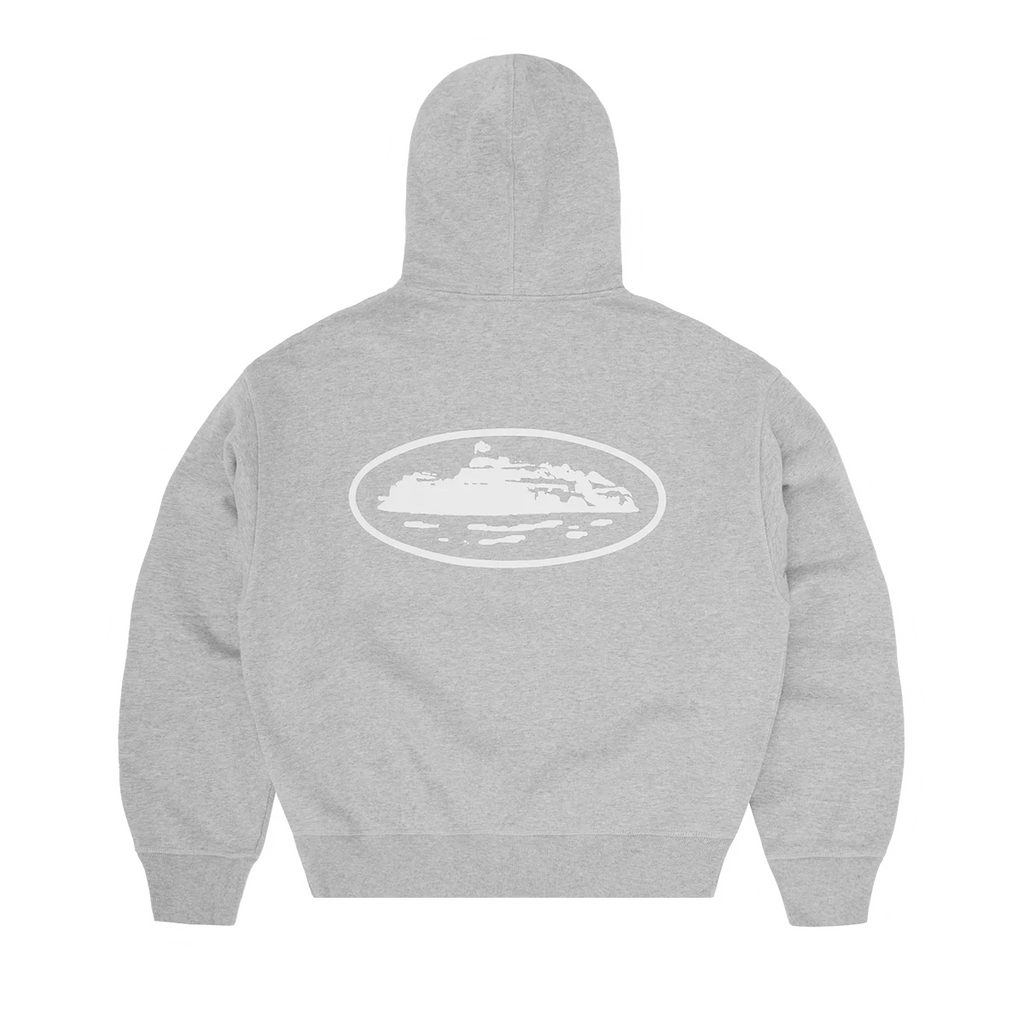 Island Puff Print Zip Hoodie