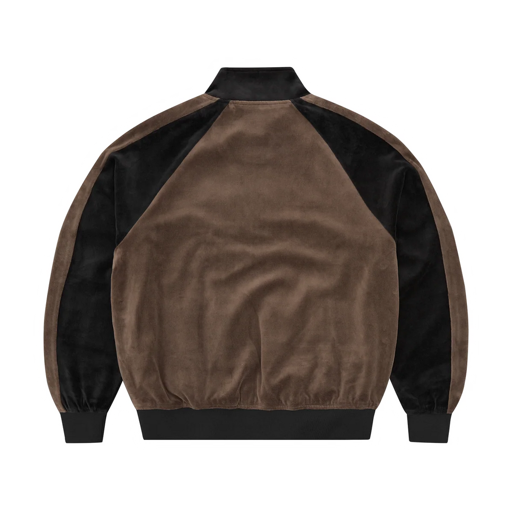Corteiz PISTA VELOUR TRACK JACKET BROWN