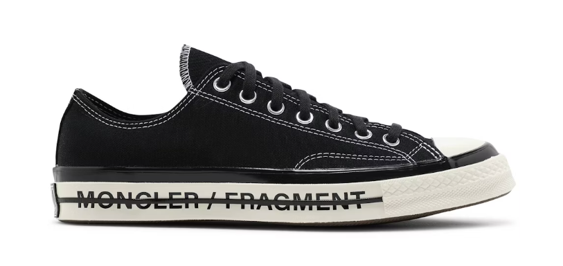 Fragment Design x Moncler x Converse Chuck 70 Low Black
