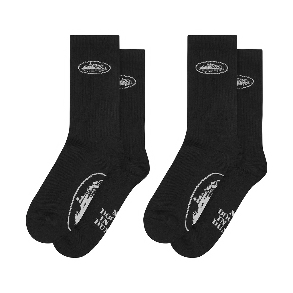 Corteiz Black Alcatraz Socks