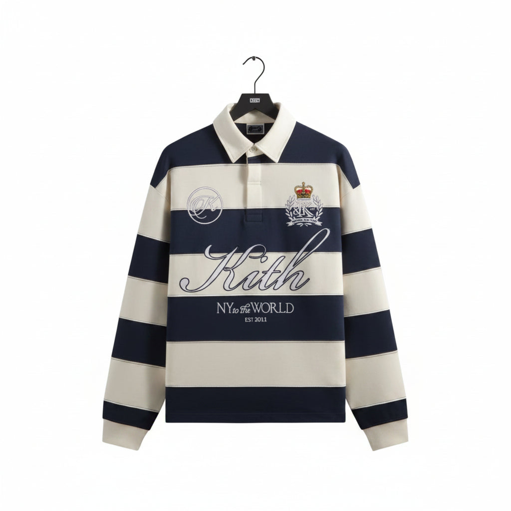 Kith Compact Fleece Striped Rugby