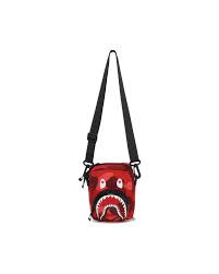 Bape Red Camo Shark Mini Bag