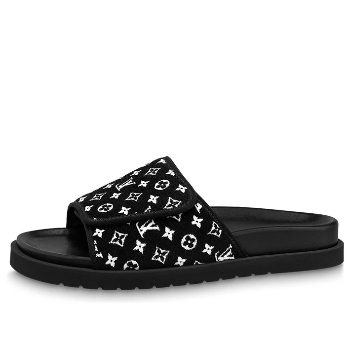 LV Miami Mule Monogram Suede Slide