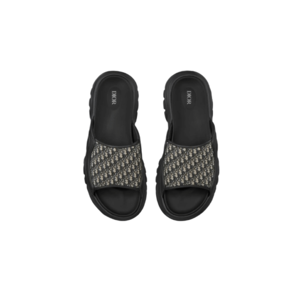 Dior H-Town Rubber Oblique Jacquard Slide - Image 2